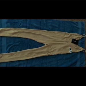 PRETTYLITTLETHING Stone Strappy Thick Rib Binding Jumpsuit